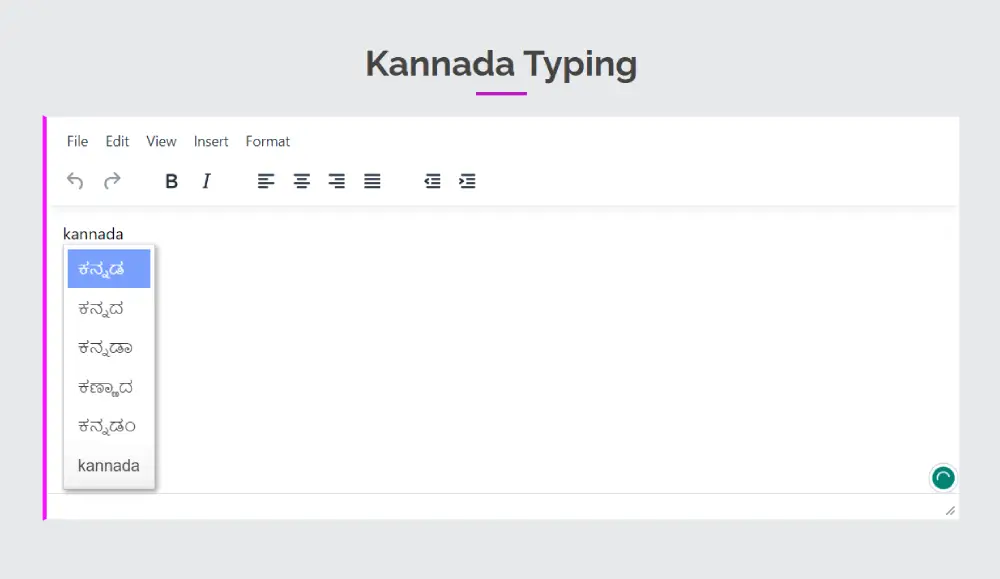 kannada typing