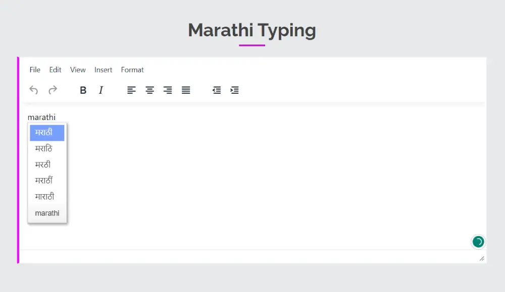marathi typing